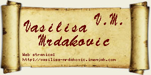 Vasilisa Mrdaković vizit kartica